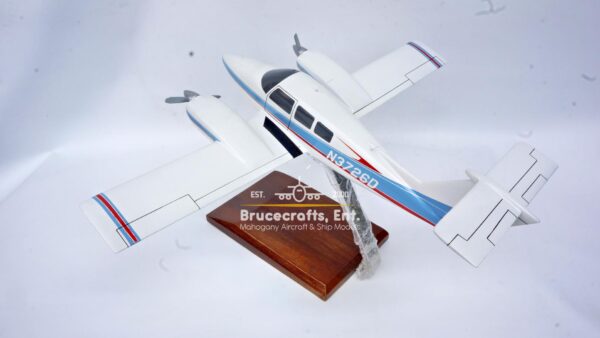 Model of Beechcraft Model 76 Duchess with detailed craftsmanship.